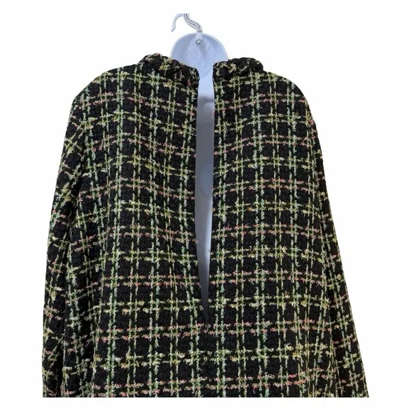 Tuckernuck Womens Tweed Jackie Shift Mini Dress Size 3XL Moss Green Gingham NWT - Picture 4 of 9